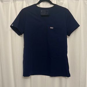 Figs Navy Scrub Top- Size S